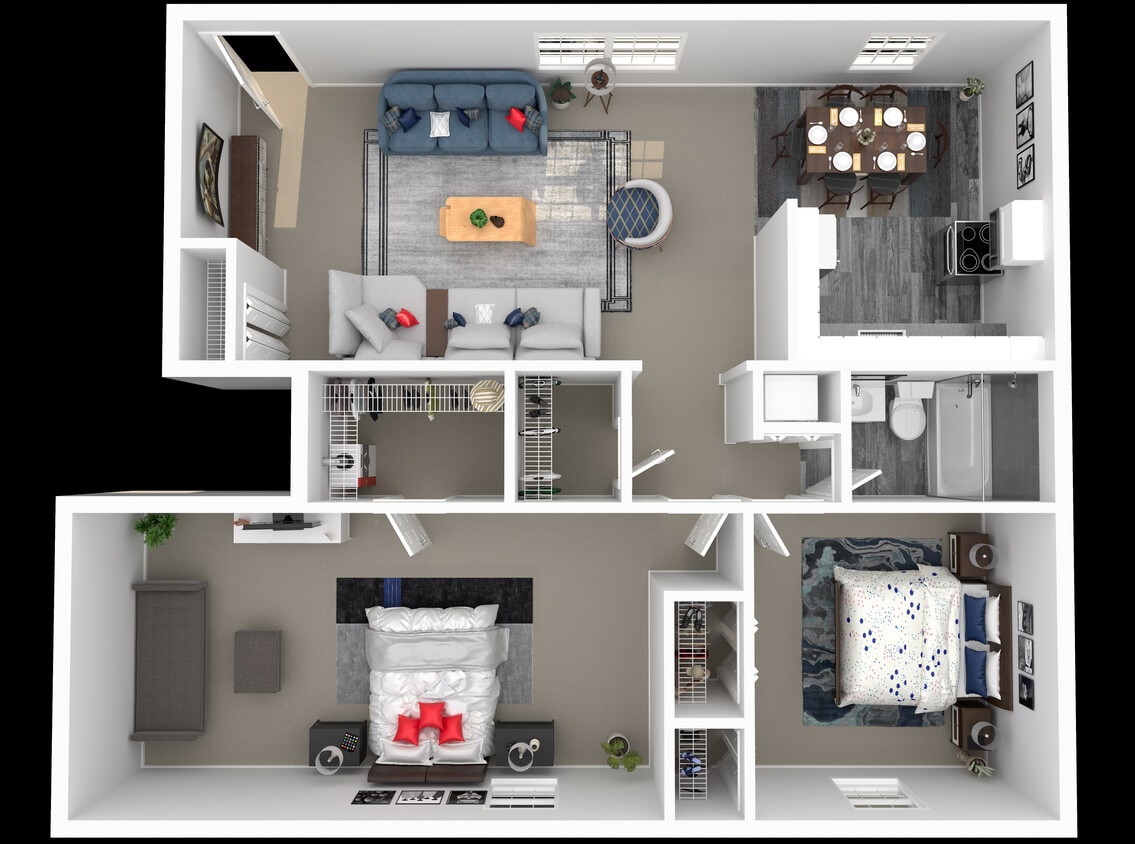 Explore the seamless design of this modern 2-bedroom apartment, perfect for stylish living. - F 2X1 L