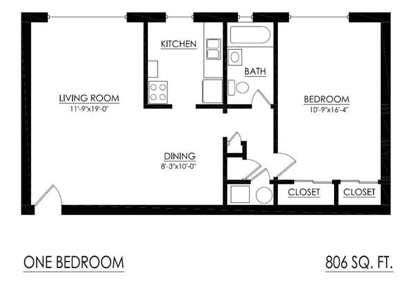 1BR/1BA - 1 Bedroom 1 Bath Large