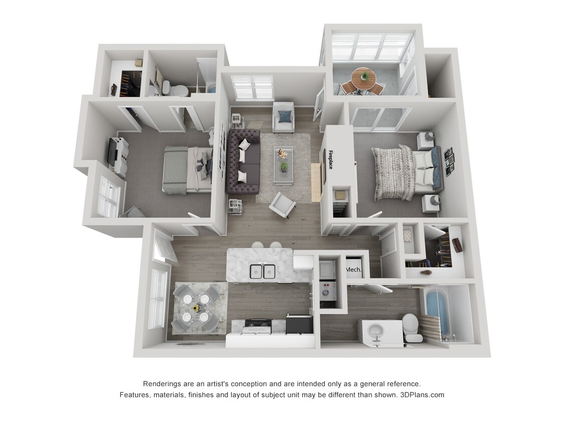 Floor Plan - 2x2 Garden Standard-Call For Availability