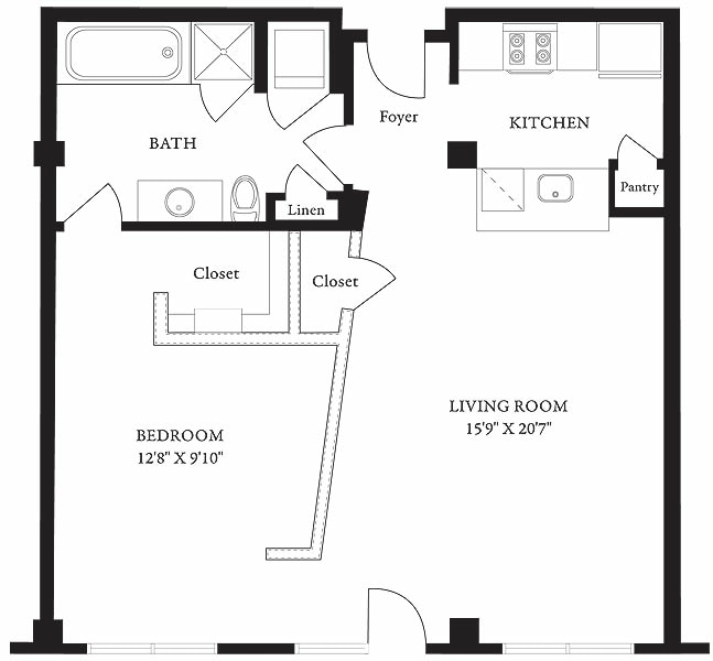 Lucky Strike 1J.jpg - LS-J One Bedroom, One Bathroom