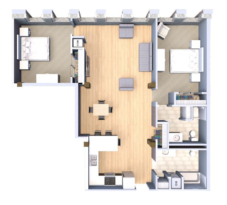 Floor Plan - Apt 102