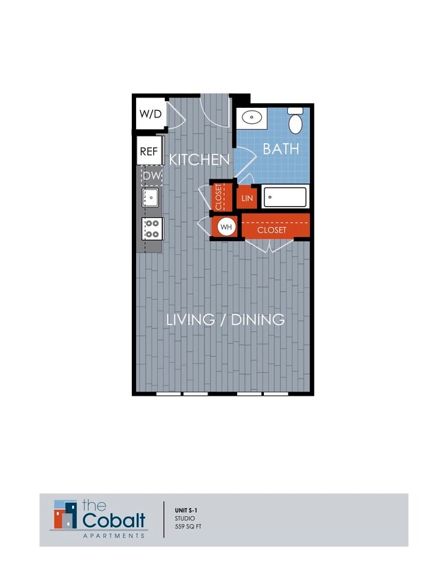 Floor Plan - 0BR/1.0BA