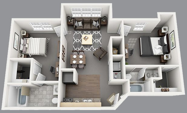 Floor Plan - 2 BR