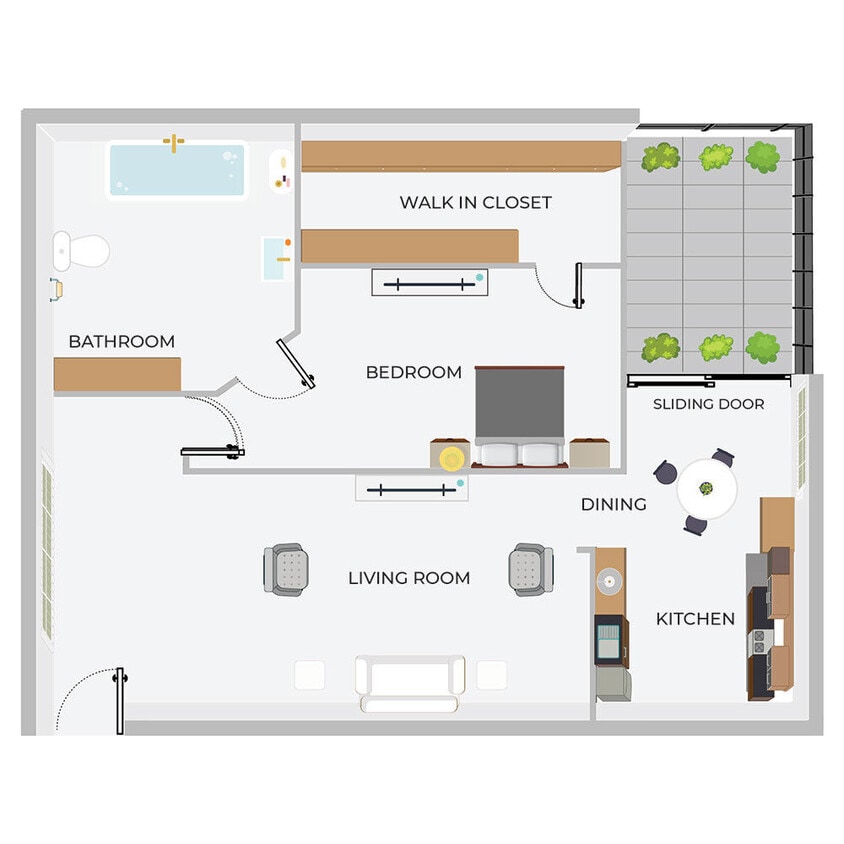 Floor Plan - 1B/1B P