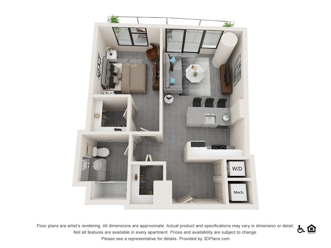 Floor Plan - One Bedroom F