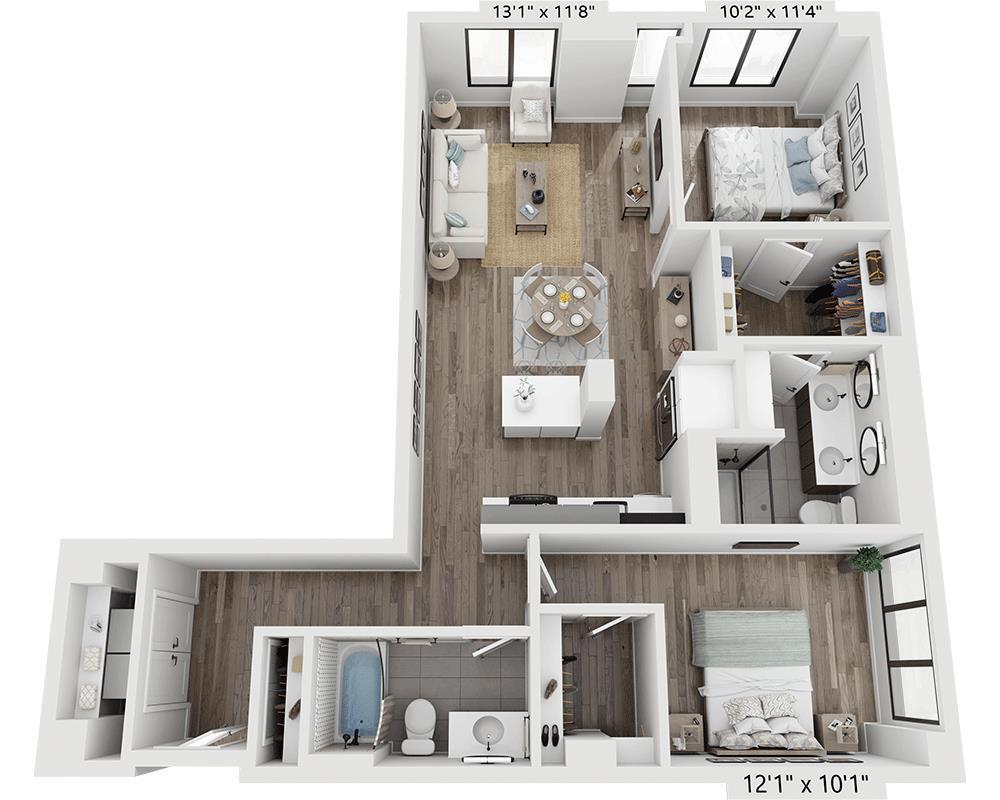 Floor Plan - Two Bedroom B2N