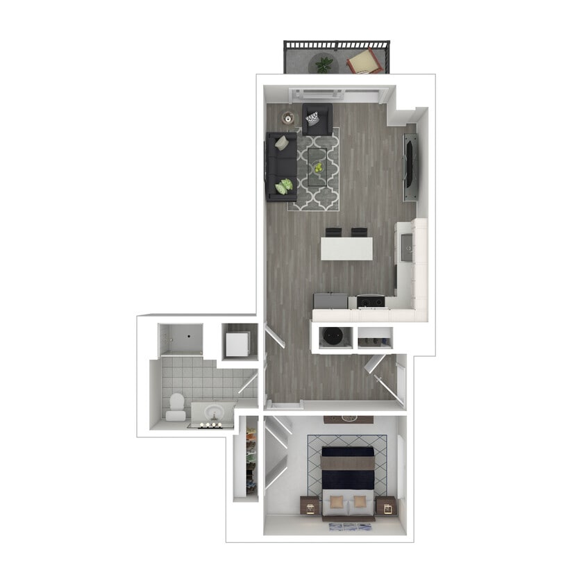 Tide - 1 Bedroom - 3D Furnished - Tide