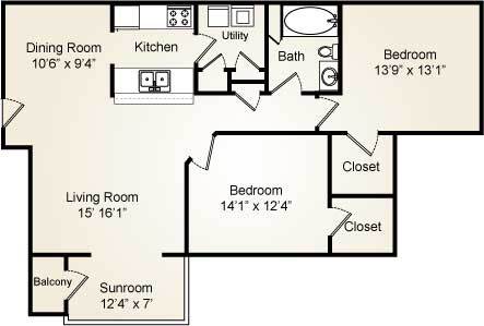 Floor Plan - B1 - Summerset with Sunroom