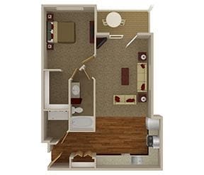 C2 - 1 Bedroom 1 Bath - Aspen