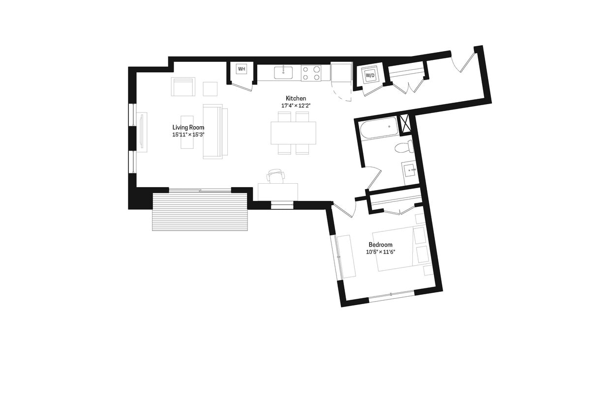 Floor Plan - One Bedroom