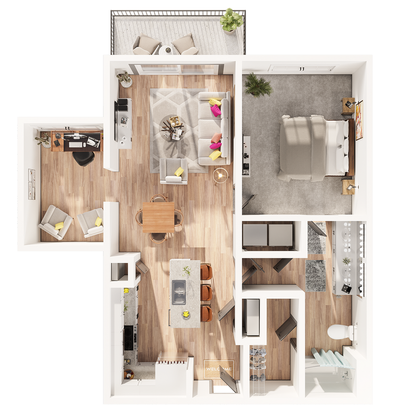 Roosevelt Arlington Commons - A1G Floor Plan - A1G