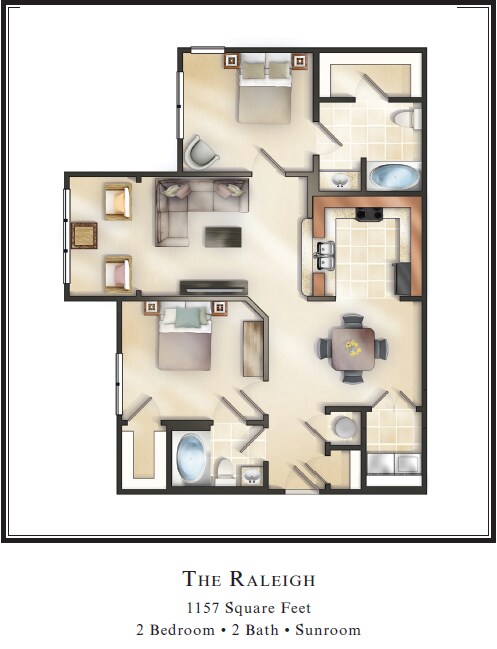 Floor Plan - The Raleigh with Sunroom