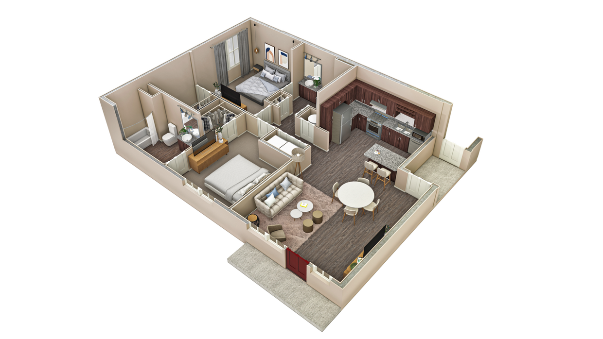 Floor Plan - 2 BR Vue Overlook Stair