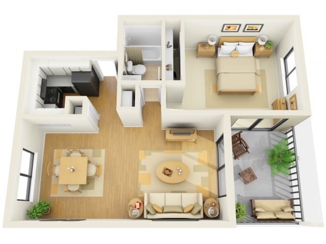 Floor Plan - 1x1A
