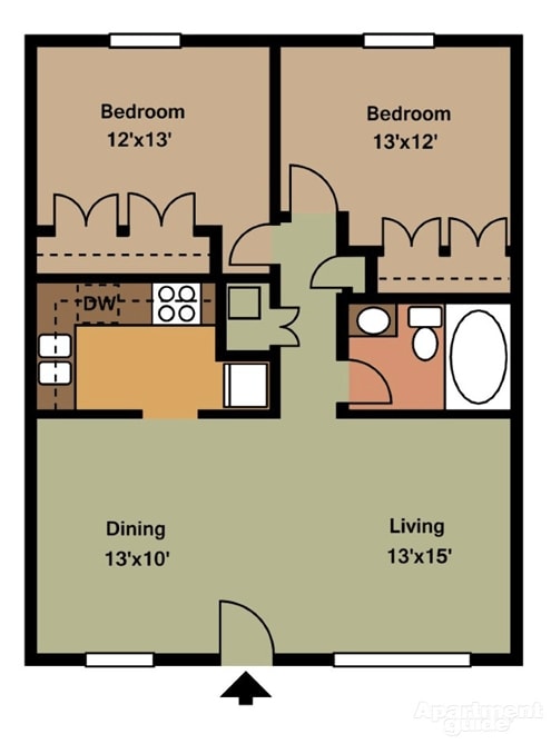 2BR/1BA