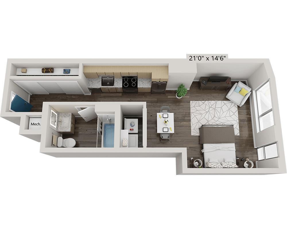 Floor Plan - Studio E1G
