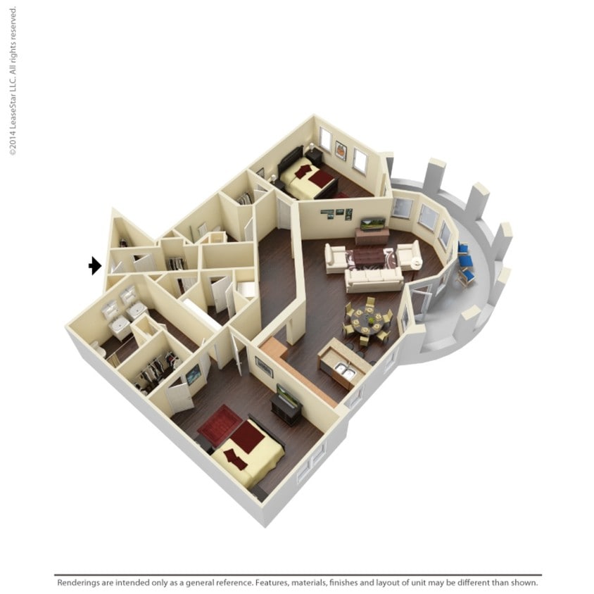 The Grand Rotunda - B3 - Grand Rotunda - Two Bedroom, Two Bathroom