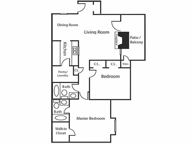 2BR/2BA - Two Bedroom