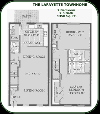 2BR/2.5BA - Lafayette