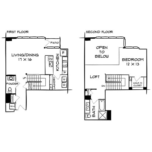 Floor Plan - Design 1L15 Townhome with Loft