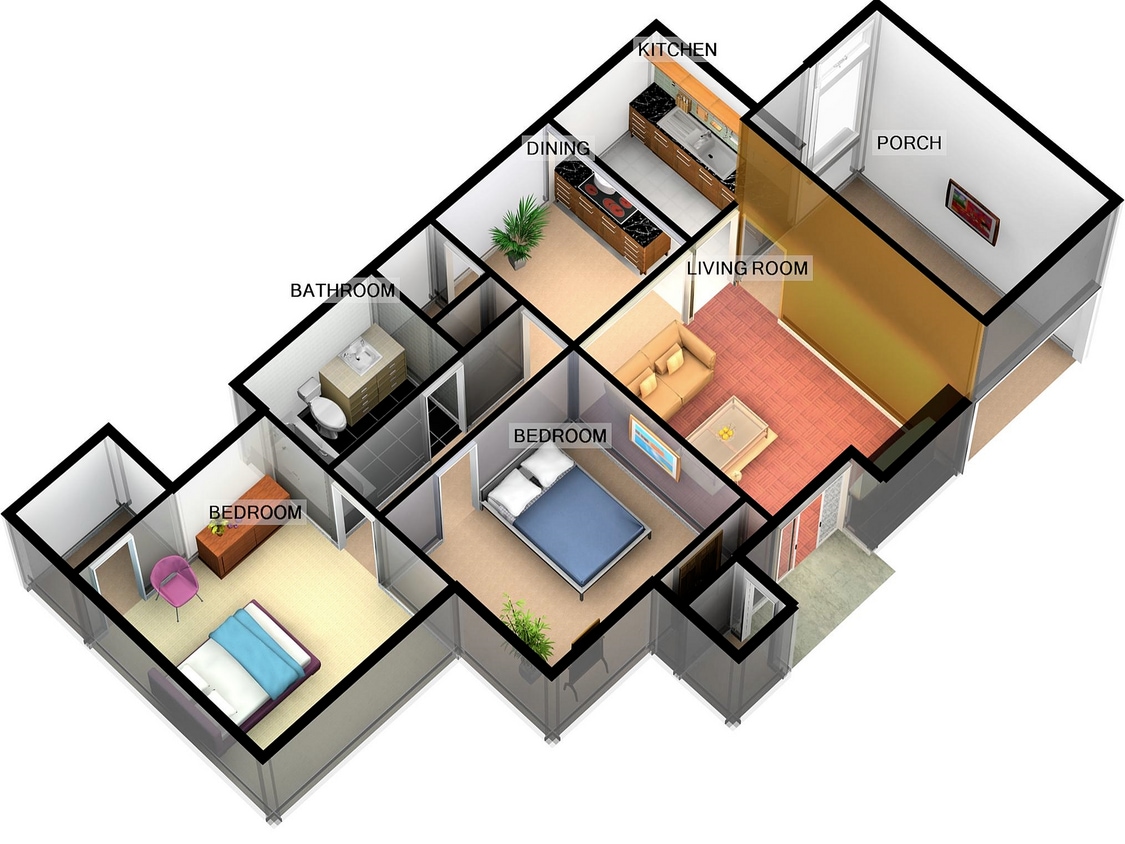 2x1 - 2 Bed, 1 Bath (60% Income Restricted)