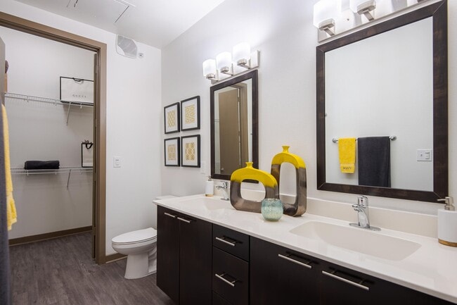 Bathroom with Large Vanity and Walk-In Closet - VV&M Apartments