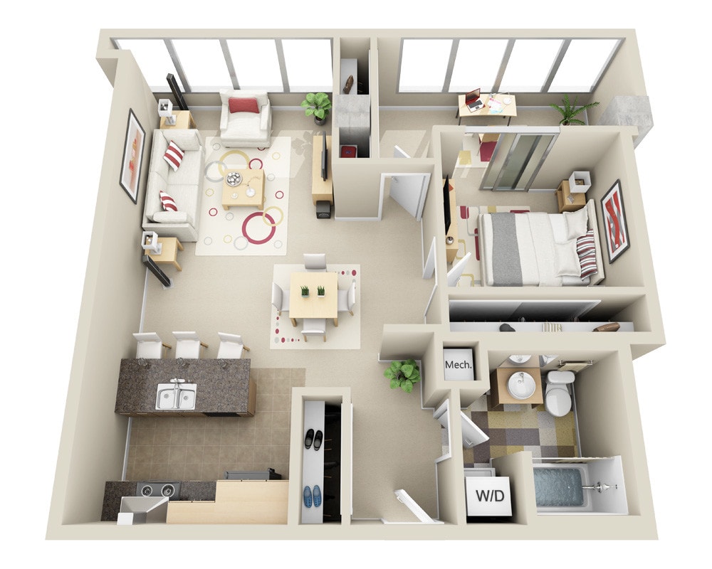 Floor Plan - Highrise A1QD