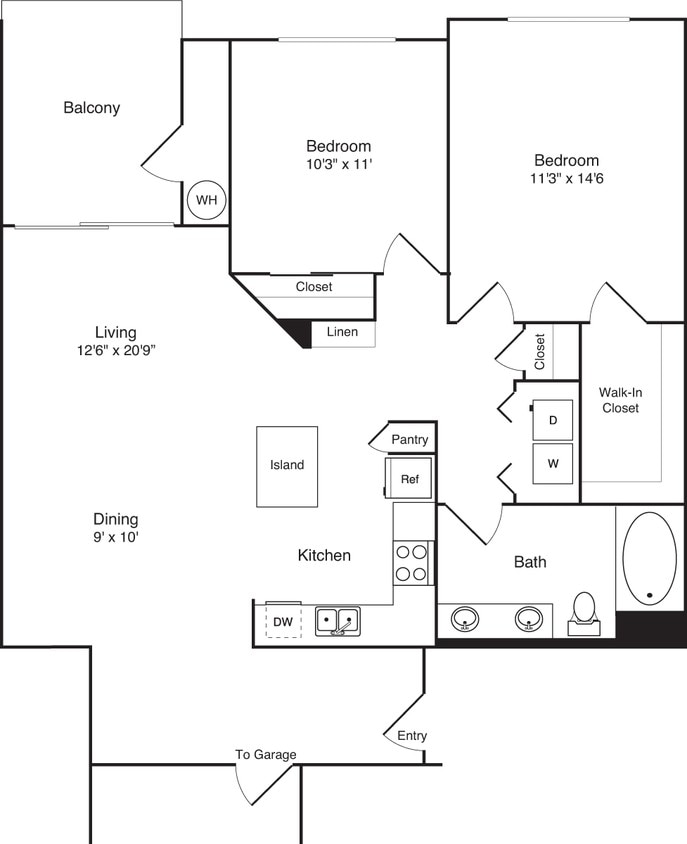 Floor Plan - The Granada - Garage