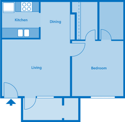 Floor Plan - 1A | One Bedroom