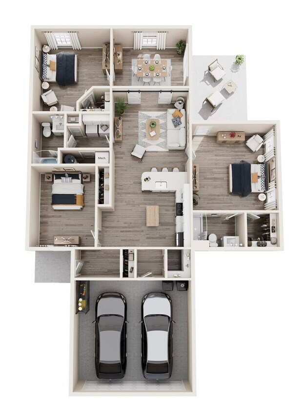 Three Bedroom -  3 bedroom 2 bathroom