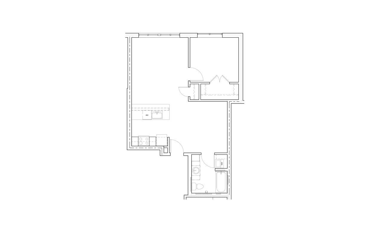 Floor Plan - 1 Bed/1 Bath-CI2