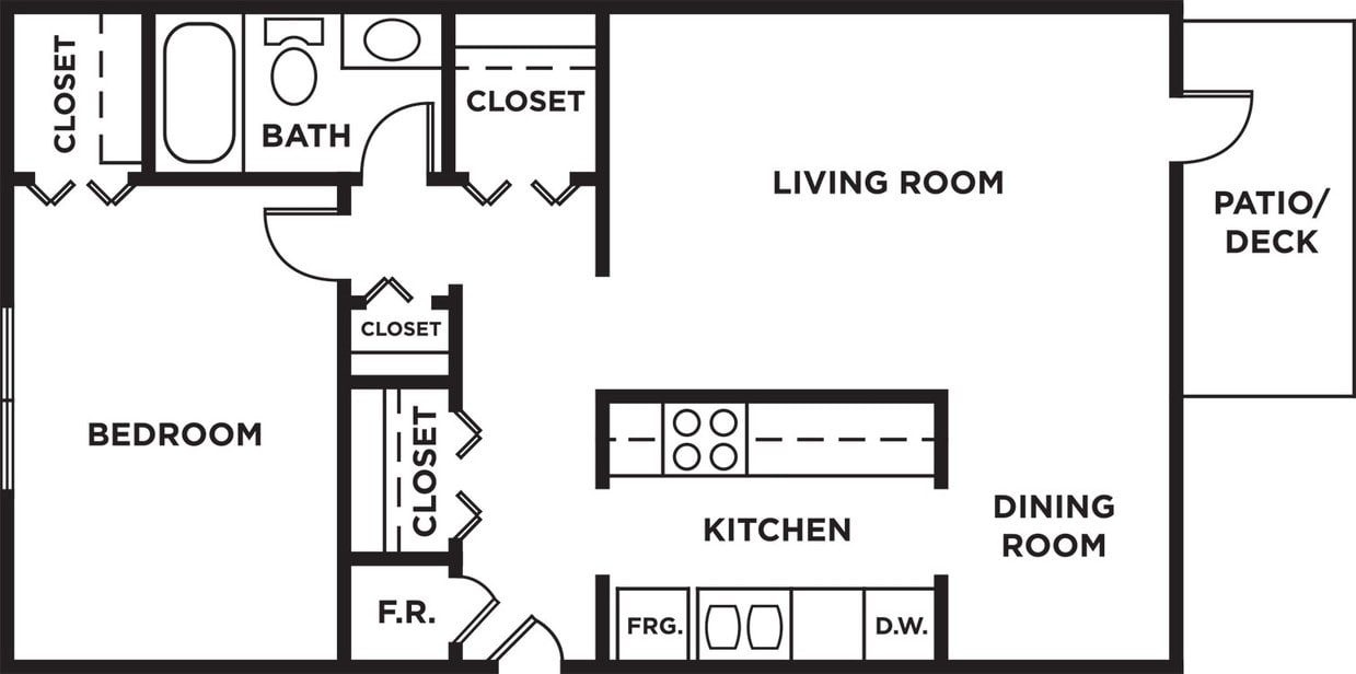 1 Bed - 3rd Floor - 1 BDR 1 BTH 3RD FL