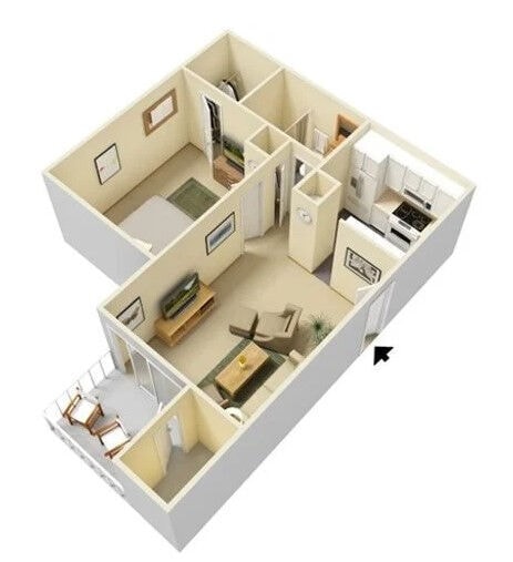 Floor Plan - 1x1 RB