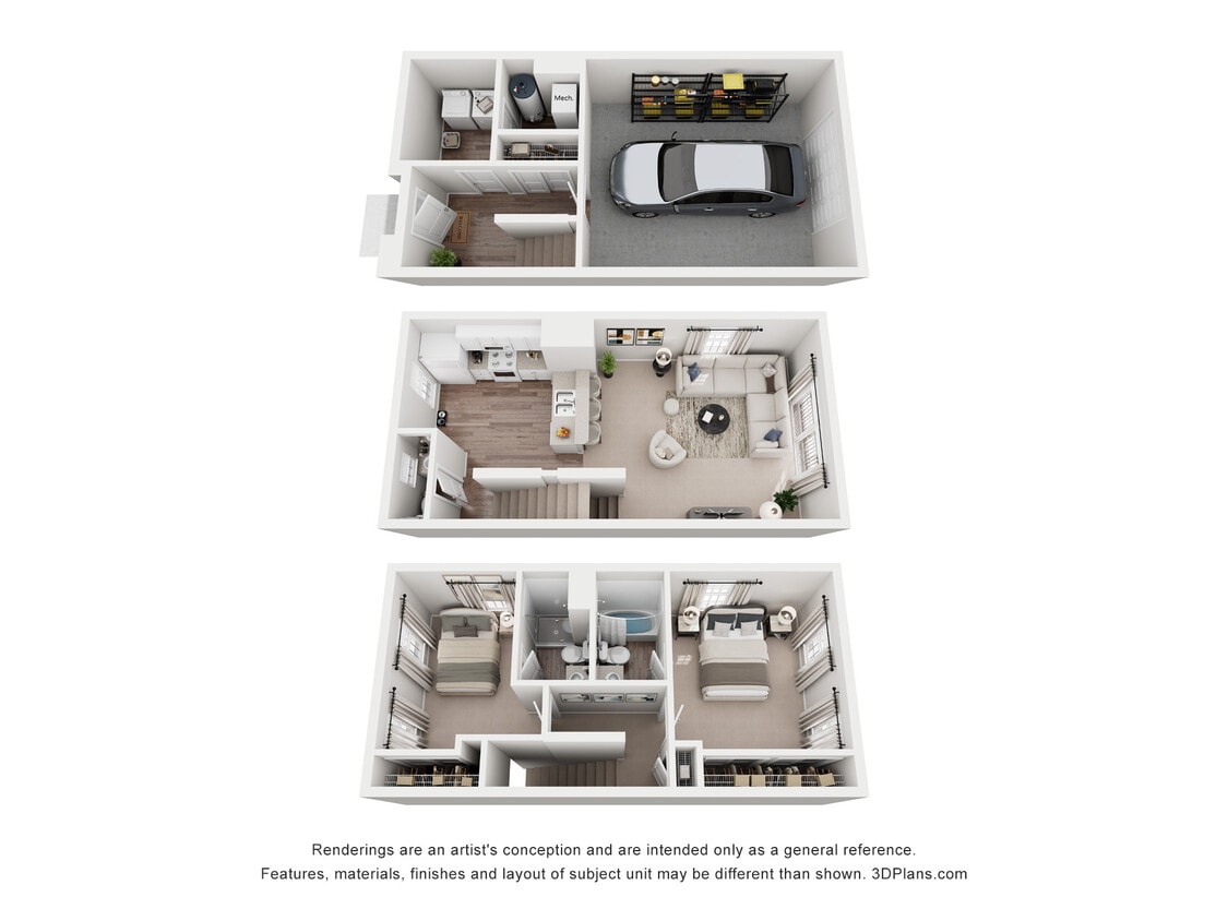 B2 Stansbury_2Bed_2.5Bath_1275 Sq Ft - B2 Stansbury - 2 Bedroom, 2.5 Bathroom