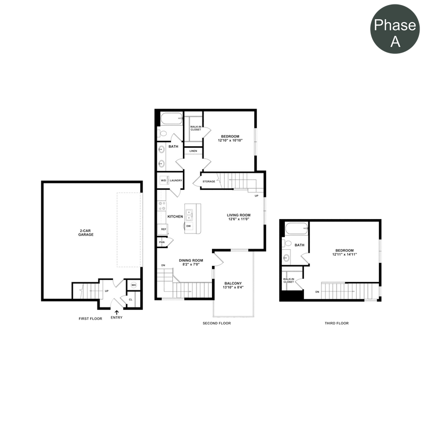 Floor Plan - The Townhomes Plan 1