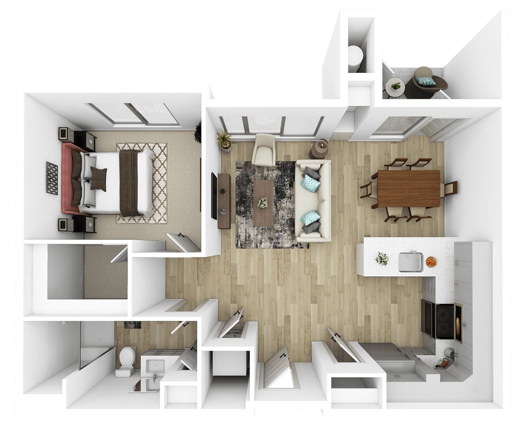 Charlie floor plan Ascend at Pena Station - Charlie