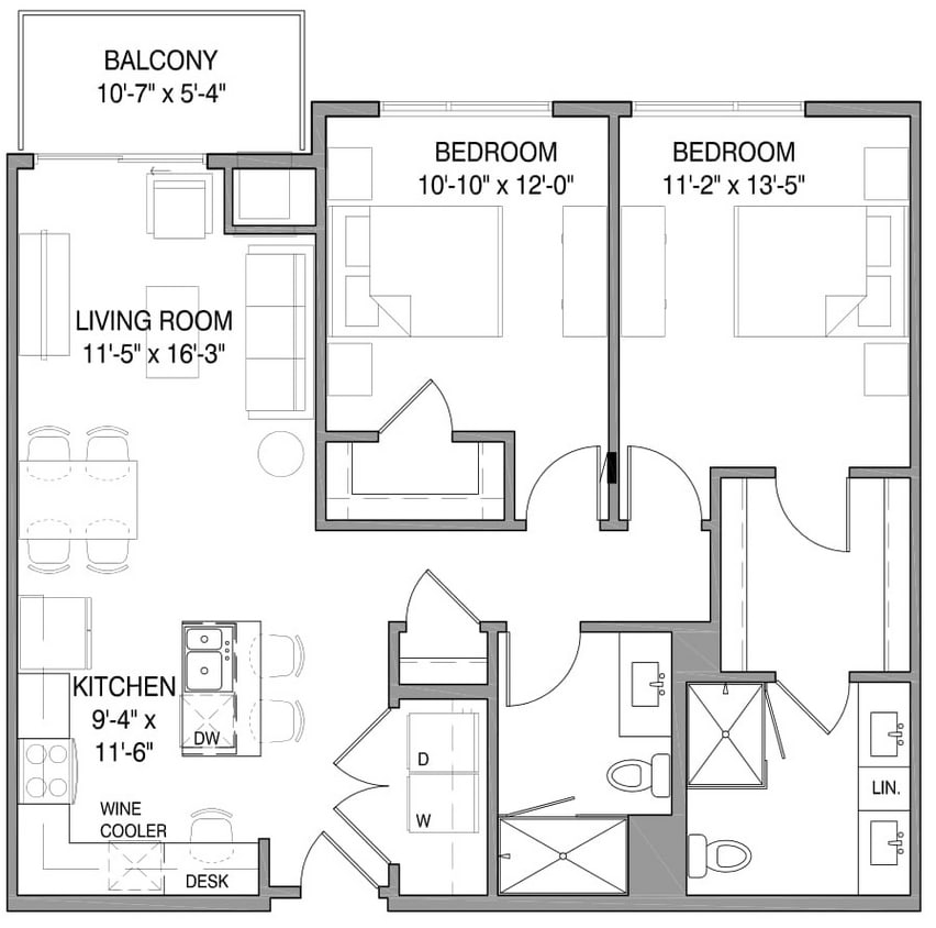 Peyton 4 - Two-Bedroom