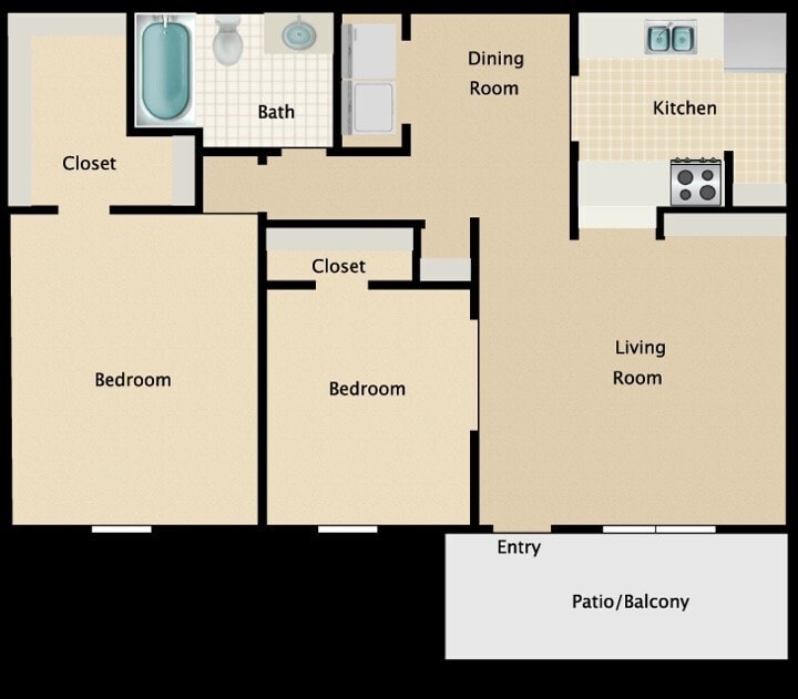 B2_813.jpeg - 2 bedroom 1 bath