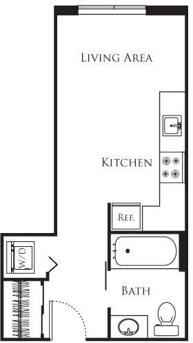 Floor Plan - Micro Studio - A3B 303
