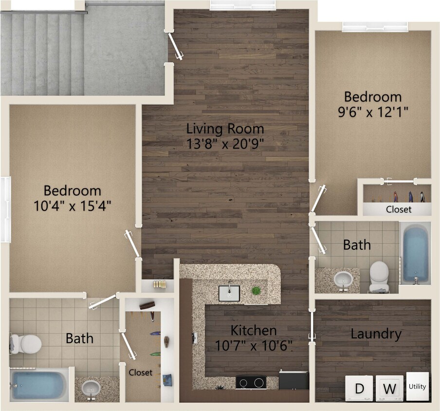 Brevard floor plan Ayrsley Lofts - Brevard