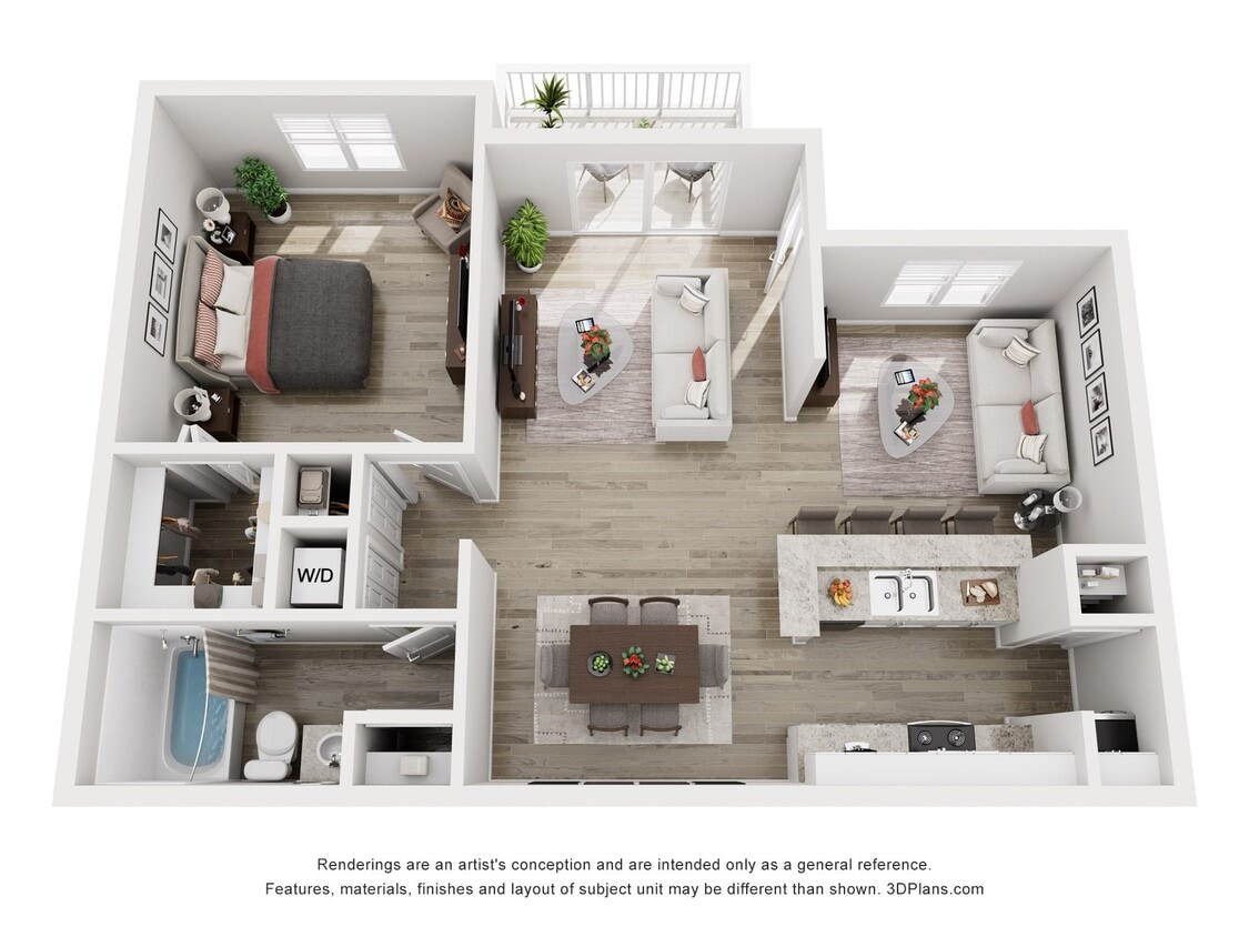 Floor Plan - 1 Bedroom A3P