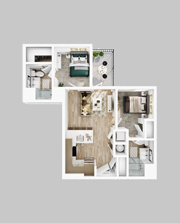 B2P - 2BR/2BA - B2 Patio