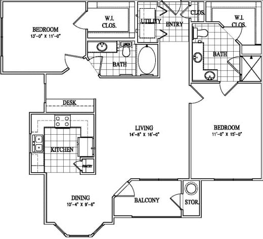 2BR/2BA - 2BD/2BA (Type 1)
