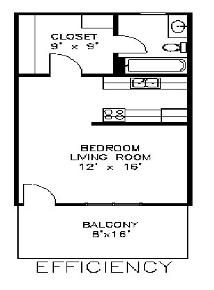 Studio - Jr One Bedroom Furnished