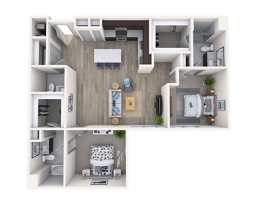 Floor Plan - Two Bedroom B2K