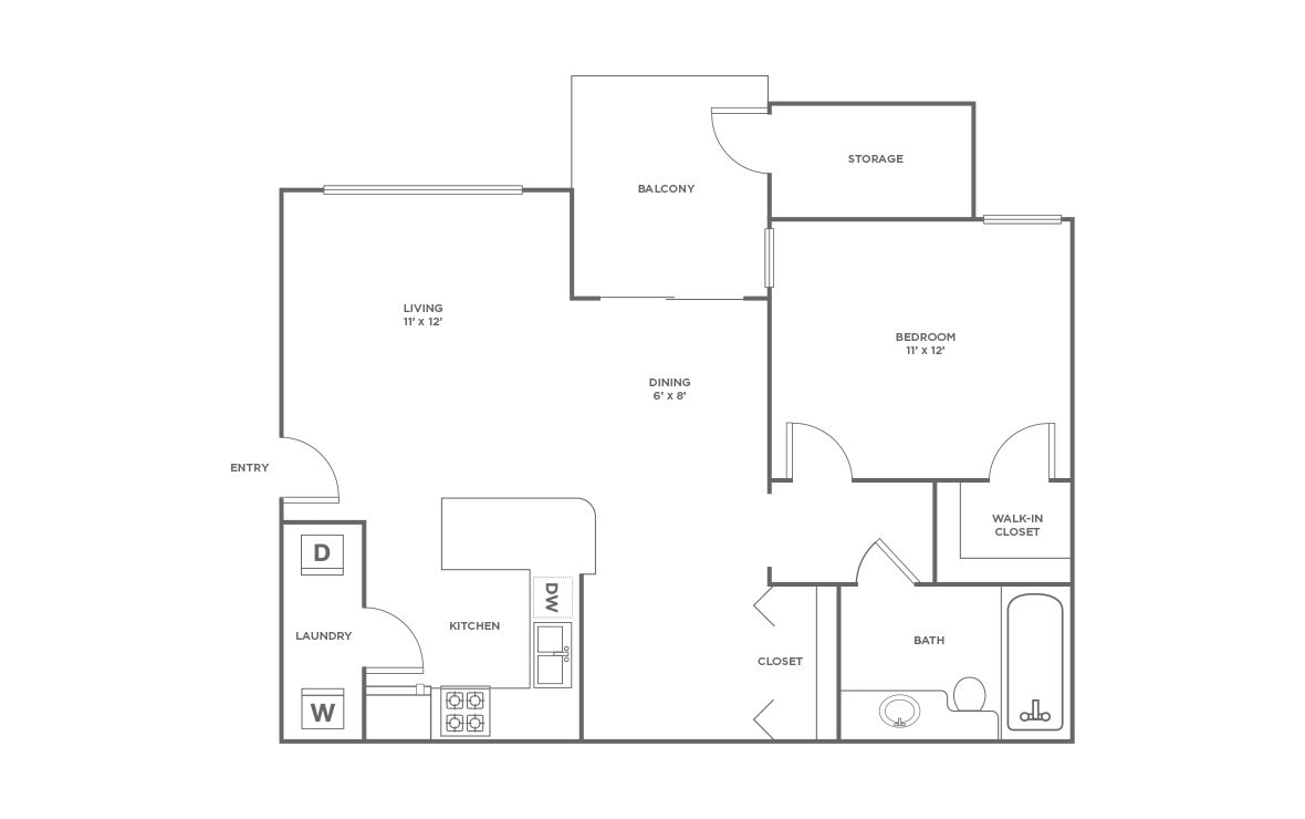 .A1 | 1 bed 1 bath | from 800 square feet - A1