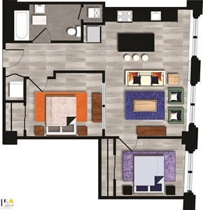 Floor Plan - Two Bedroom