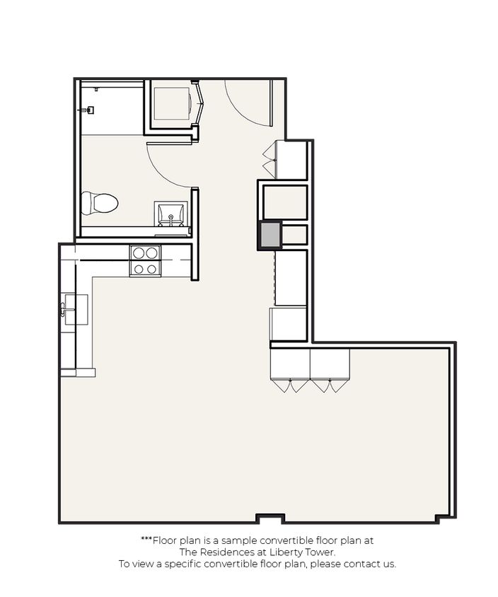 Floor Plan - Convertible Studio