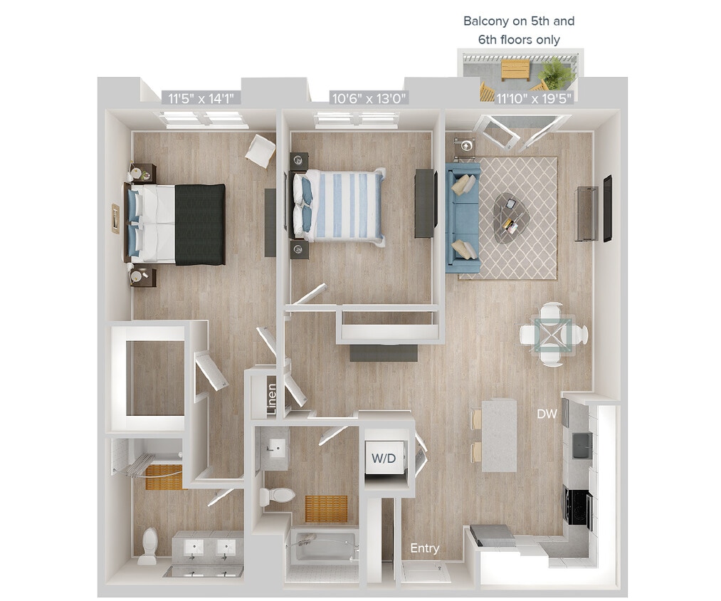 Floor Plan - B8U-1168-Apt250