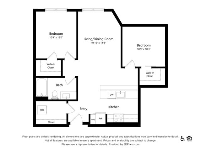 B3 | 2x1 | 892 sq ft - B3